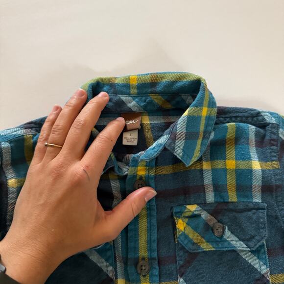 Tea Collection Bundle of 2 long sleeve shirt + flannel sz 7 C018 - Picture 2 of 3